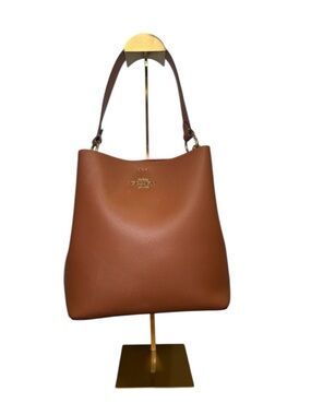Coach Town Bucket Bag in Saddle Tan (91122) with Crossbody Strap Neutral Color